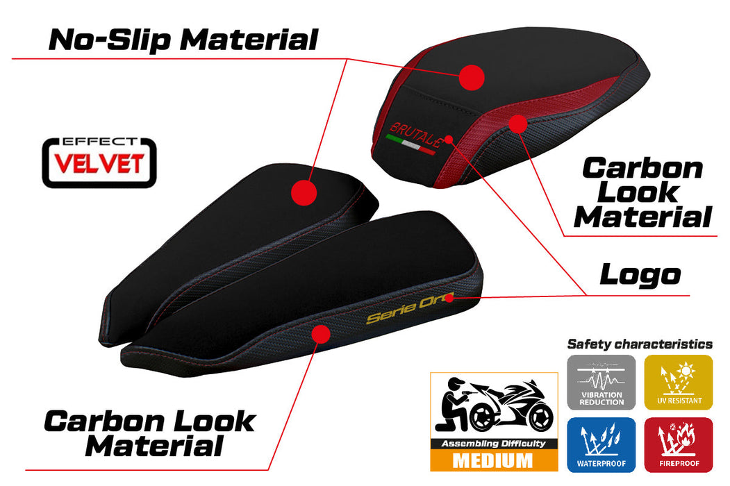 MV Agusta Brutale 1000RR 2020-2024 Seat Cover Tappezzeria Italia in Bordeaux
