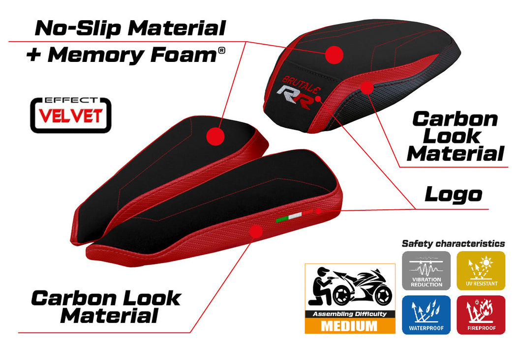 MV Agusta Brutale 1000RR 2020-2024 Seat Cover Tappezzeria Italia Comfort in Red