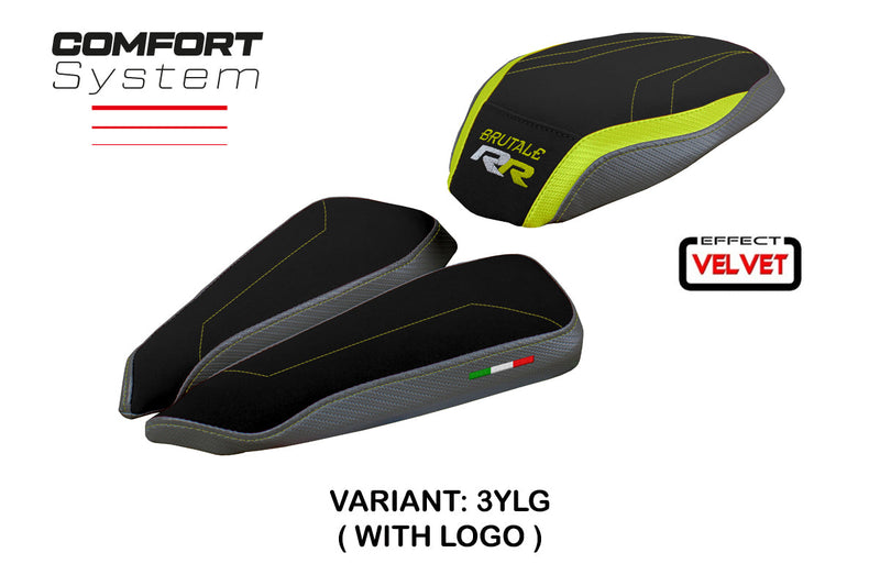 MV Agusta Brutale 1000RR 2020-2024 Seat Cover Tappezzeria Italia Comfort in Yellow and Grey