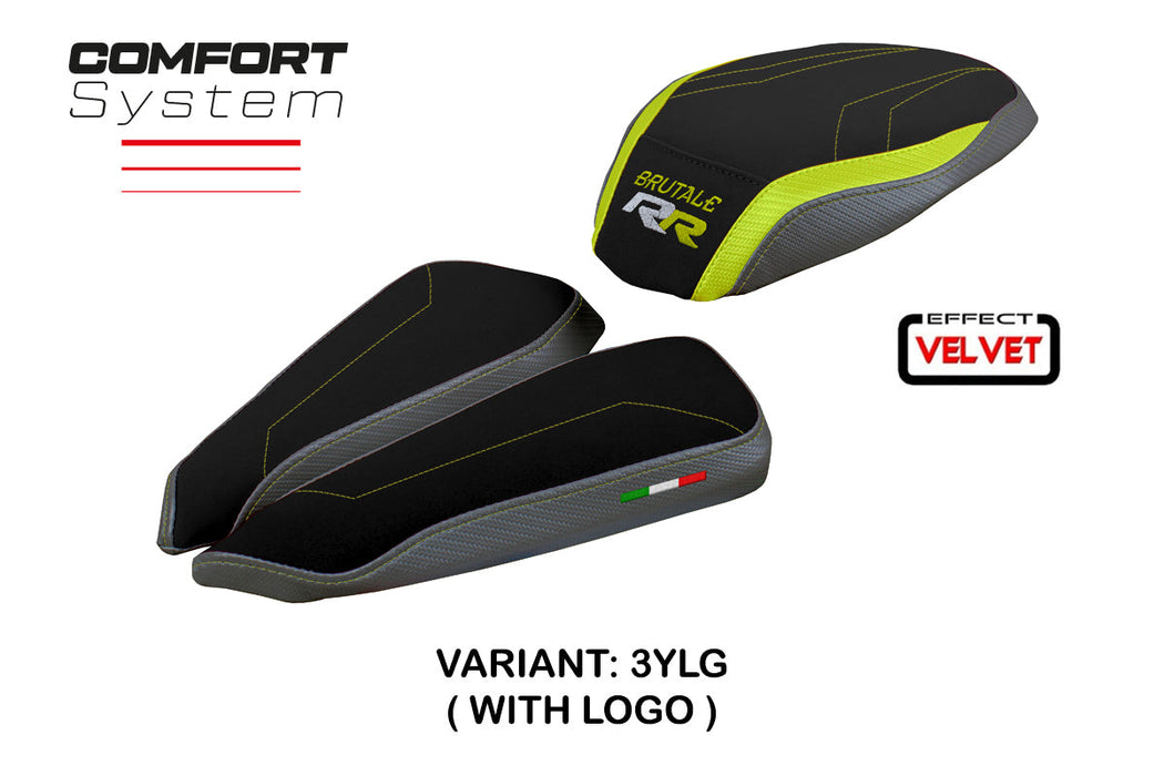 MV Agusta Brutale 1000RR 2020-2024 Seat Cover Tappezzeria Italia Comfort in Yellow and Grey