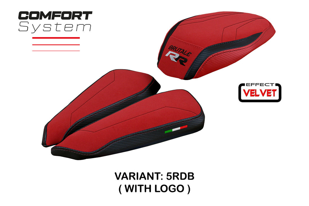 MV Agusta Brutale 1000RR 2020-2024 Seat Cover Tappezzeria Italia Comfort in Black and Red