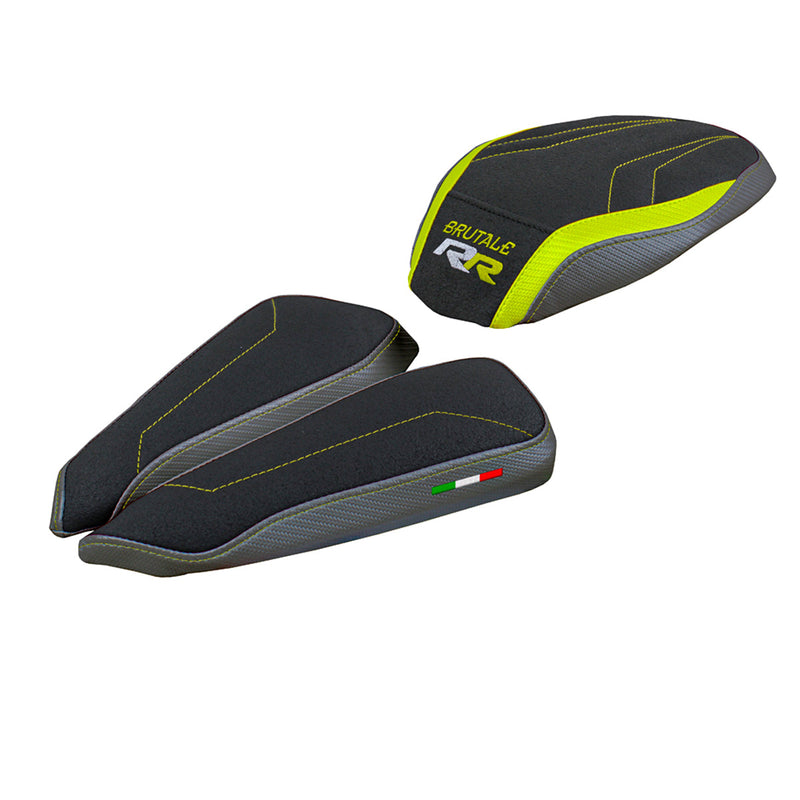 MV Agusta Brutale 1000RR 2020-2024 Seat Cover Tappezzeria Italia Ultragrip in Yellow and Grey