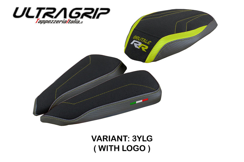 MV Agusta Brutale 1000RR 2020-2024 Seat Cover Tappezzeria Italia Ultragrip in Yellow and Grey