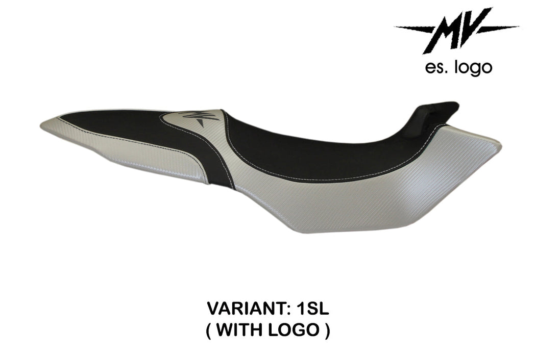 MV Agusta Brutale 675 800 2012-2015 Seat Cover Tappezzeria Italia in Silver