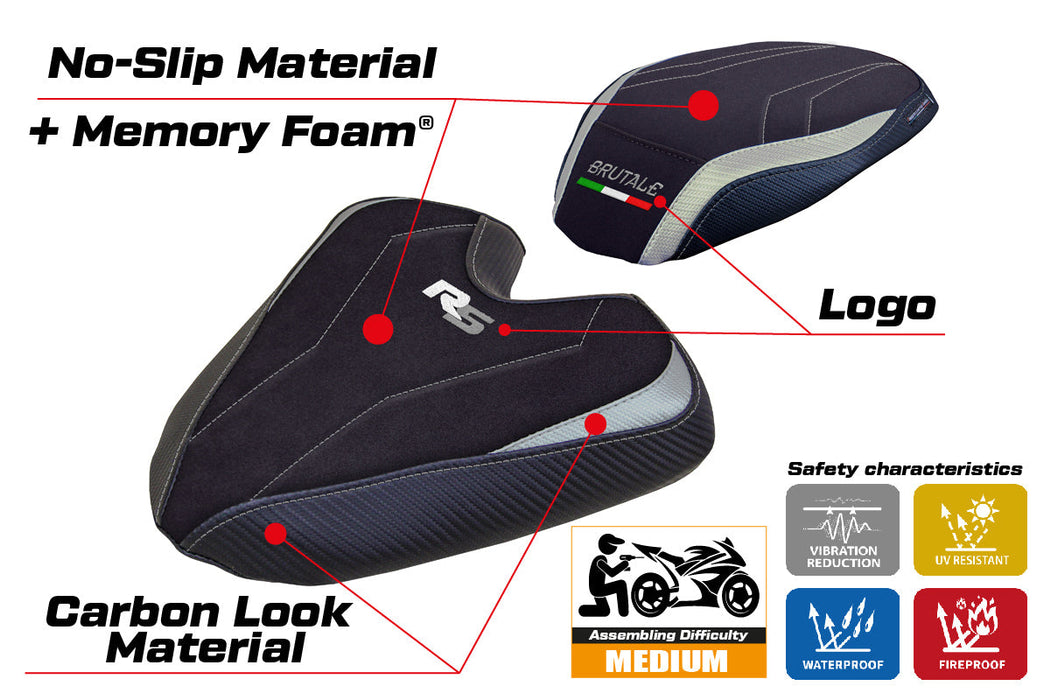 MV Agusta Brutale 1000RS 2021-2024 Seat Cover Tappezzeria Comfort in Silver