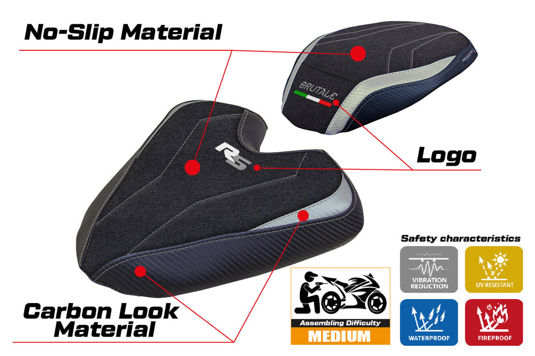 MV Agusta Brutale 1000RS 2021-2024 Seat Cover Tappezzeria Ultragrip in Silver