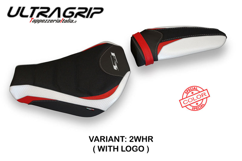 MV Agusta F3 2012-2024 Seat Cover Tappezzeria Italia Ultragrip in White and Red
