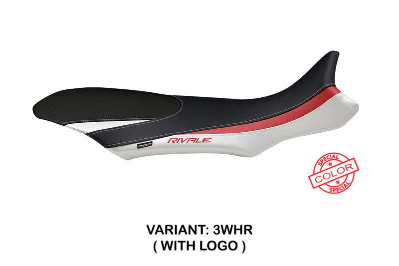 MV Agusta Rivale 800 2013-2018 Seat Cover Tappezzeria Italia in White and Red
