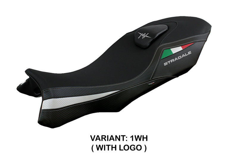 MV Agusta Stradale 800 2015-2017 Seat Cover Tappezzeria Italia in White and Black