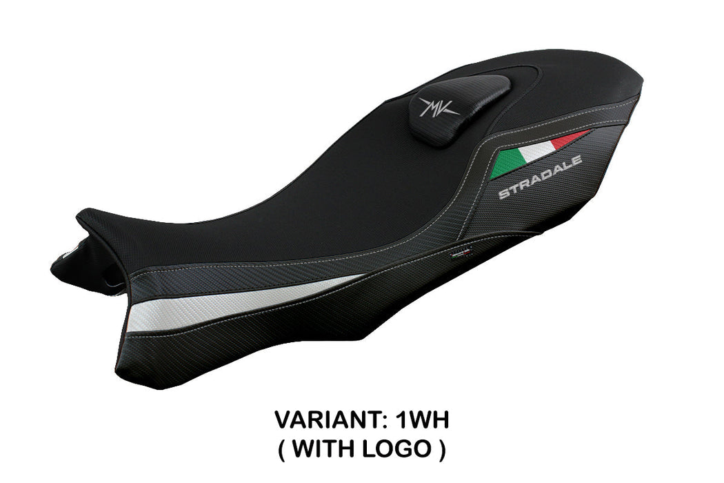 MV Agusta Stradale 800 2015-2017 Seat Cover Tappezzeria Italia in White and Black