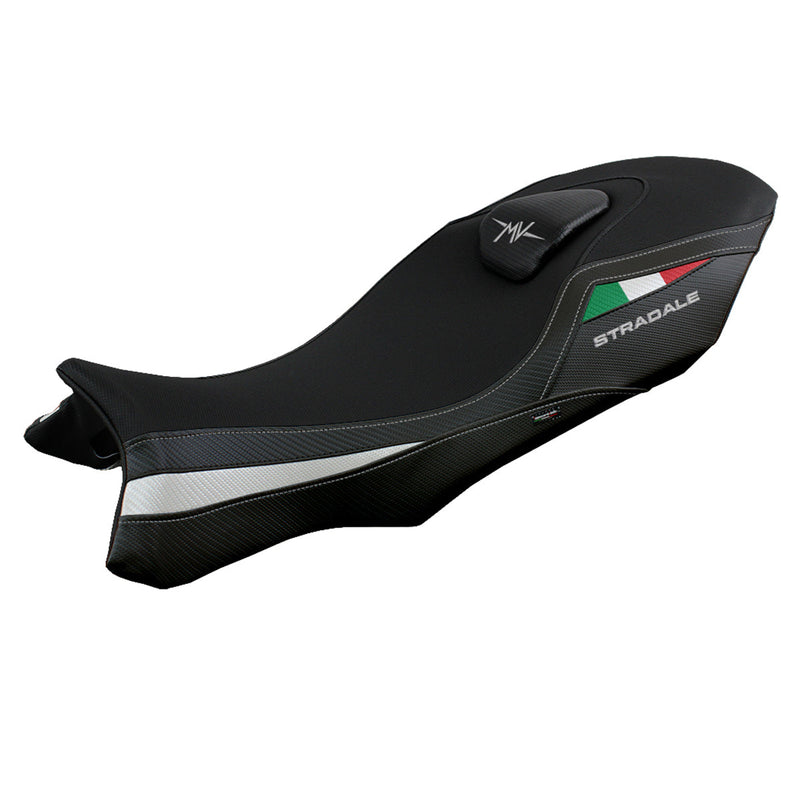MV Agusta Stradale 800 2015-2017 Seat Cover Tappezzeria Italia Comfort in White and Black