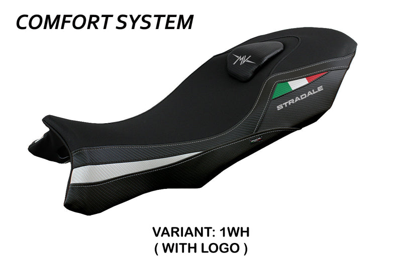 MV Agusta Stradale 800 2015-2017 Seat Cover Tappezzeria Italia Comfort in White and Black