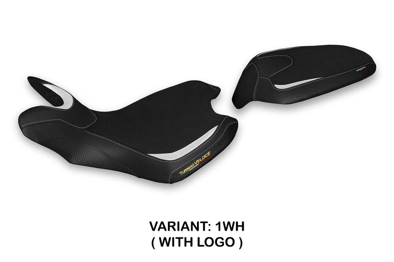 MV Agusta Turismo Veloce 2021-2024 Seat Cover Tappezzeria Italia in White in Black