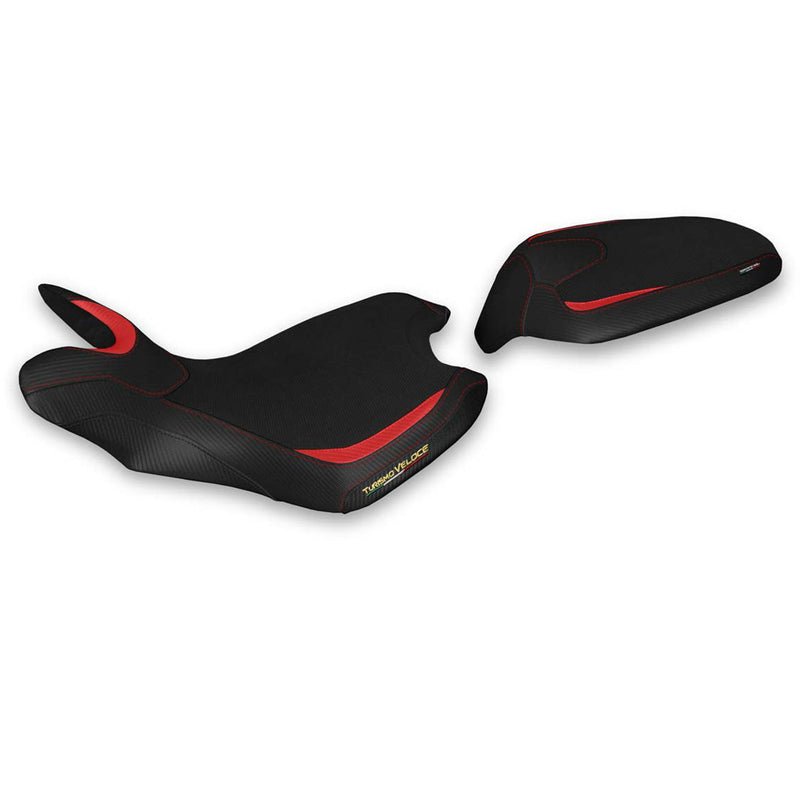 MV Agusta Turismo Veloce 2021-2024 Seat Cover Tappezzeria Italia in Red in Black