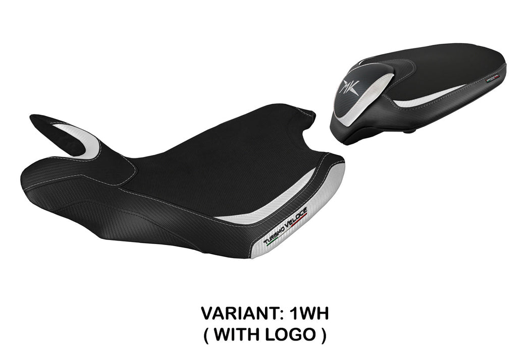MV Agusta Turismo Veloce 2014-2020 Seat Cover Tappezzeria Italia in White Black