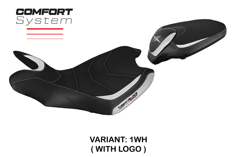 MV Agusta Turismo Veloce 2014-2020 Seat Cover Tappezzeria Italia Comfort in White
