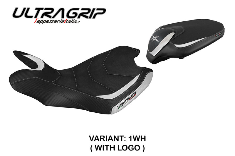 MV Agusta Turismo Veloce 2014-2020 Seat Cover Tappezzeria Italia Ultragrip in White