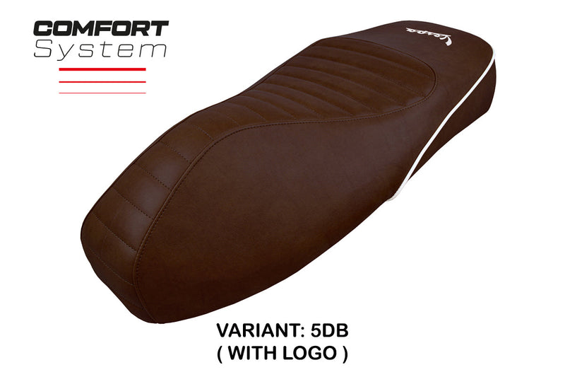 Vespa GTS 125 150 300 2009-2024 Seat Cover Tappezzeria Italia Comfort in Dark Brown