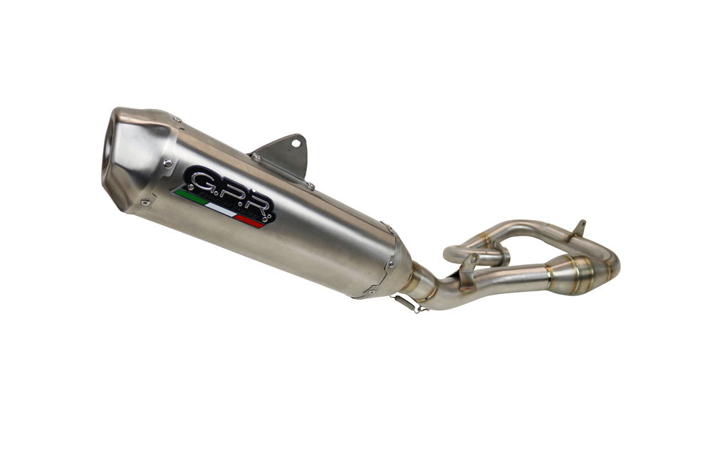 GPR Exhaust System Gas Gas Mc F 350 2021-2023, Pentacross Inox, Full System Exhaust, Including Removable DB Killer/spark arrestor