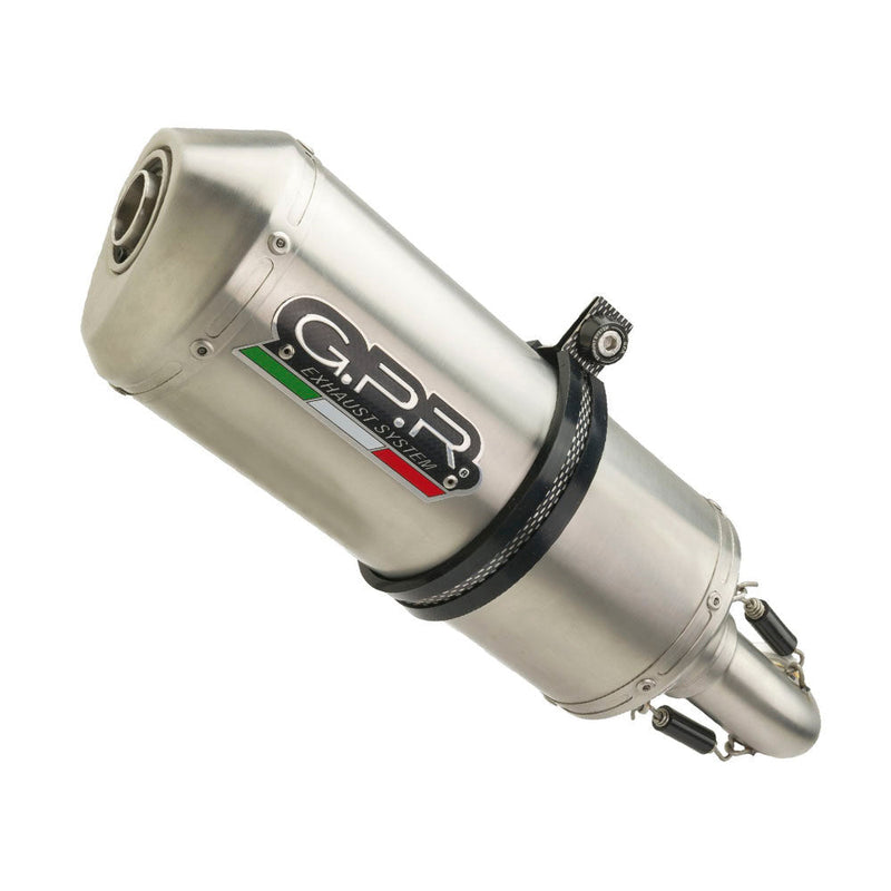 GPR Exhaust for Benelli Trk 502 X 2021-2023, Satinox , Slip-on Exhaust Including Removable DB Killer and Link Pipe