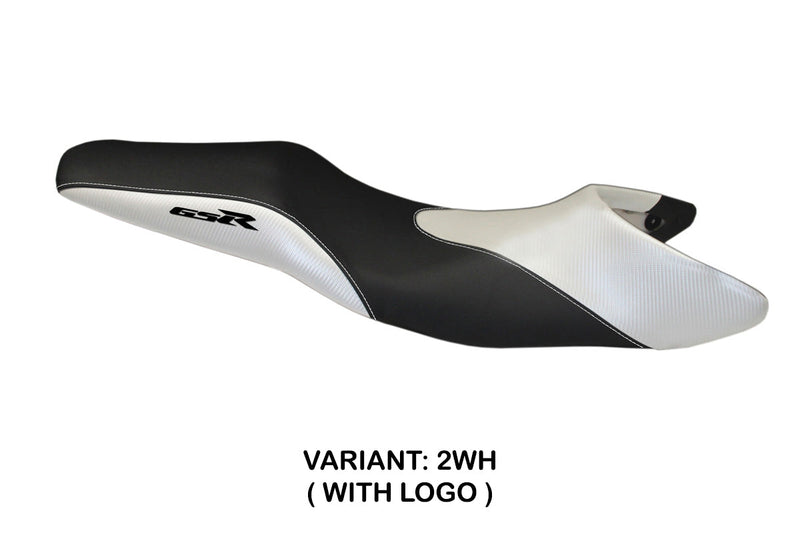 Suzuki GSR 600 2006-2011 Seat Cover Tappezzeria Italia in White and Black