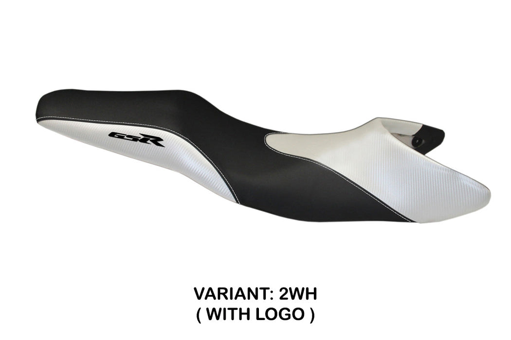 Suzuki GSR 600 2006-2011 Seat Cover Tappezzeria Italia in White and Black