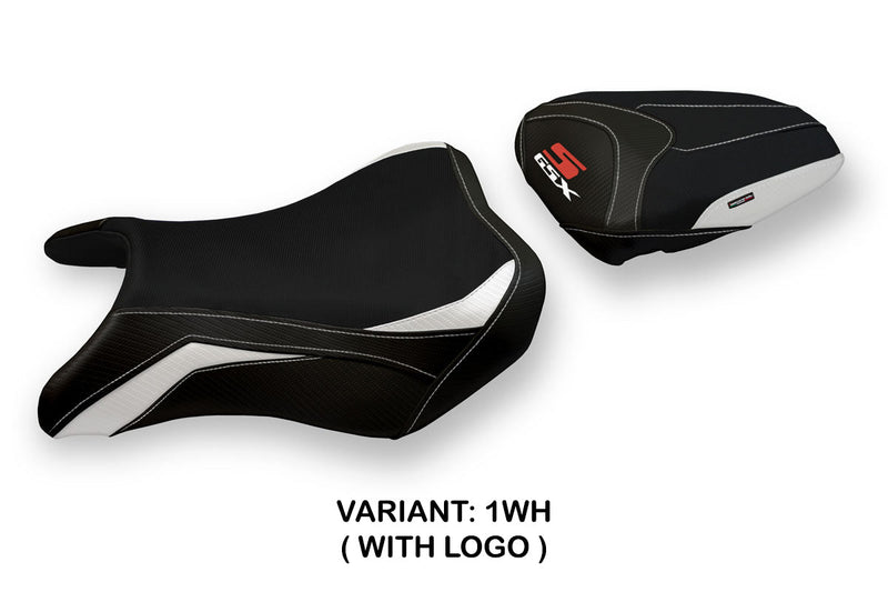 Suzuki GSXS 750 2017-2021 Seat Cover Tappezzeria Italia in White and Black