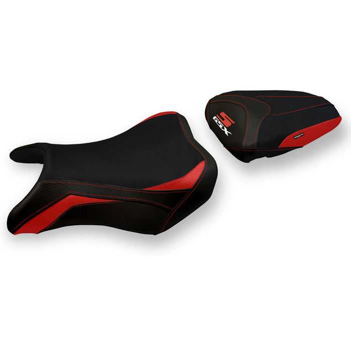 Suzuki GSXS 750 2017-2021 Seat Cover Tappezzeria Italia in Red and Black