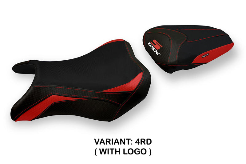 Suzuki GSXS 750 2017-2021 Seat Cover Tappezzeria Italia in Red and Black