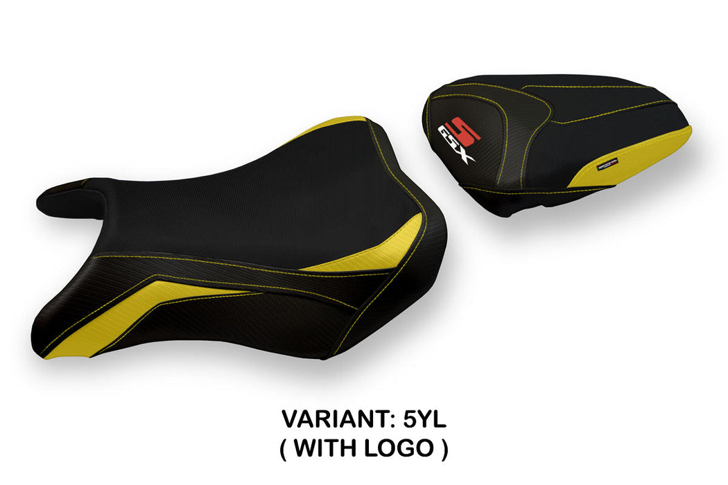 Suzuki GSXS 750 2017-2021 Seat Cover Tappezzeria Italia in Yellow and Black