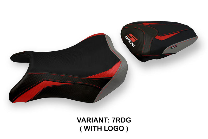 Suzuki GSXS 750 2017-2021 Seat Cover Tappezzeria Italia in Red, Grey and Black