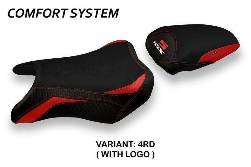 Suzuki GSXS 750 2017-2021 Seat Cover Tappezzeria Italia Comfort in Red