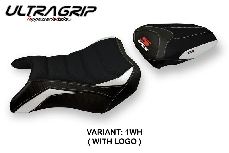 Suzuki GSXS 750 2017-2021 Seat Cover Tappezzeria Italia Ultragrip in White