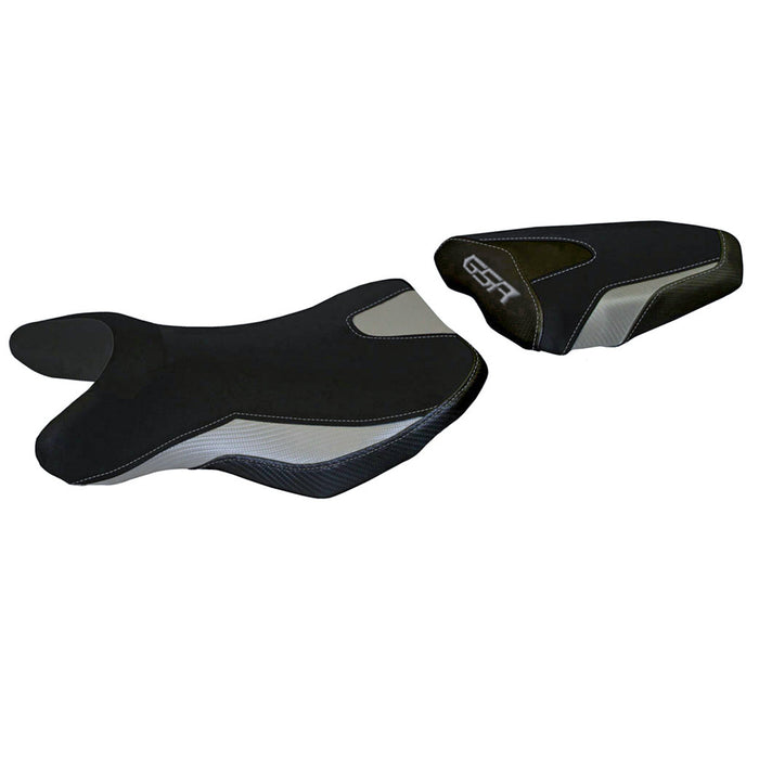 Suzuki GSR 750 2010-2017 Seat Cover Tappezzeria Italia in Silver and Black