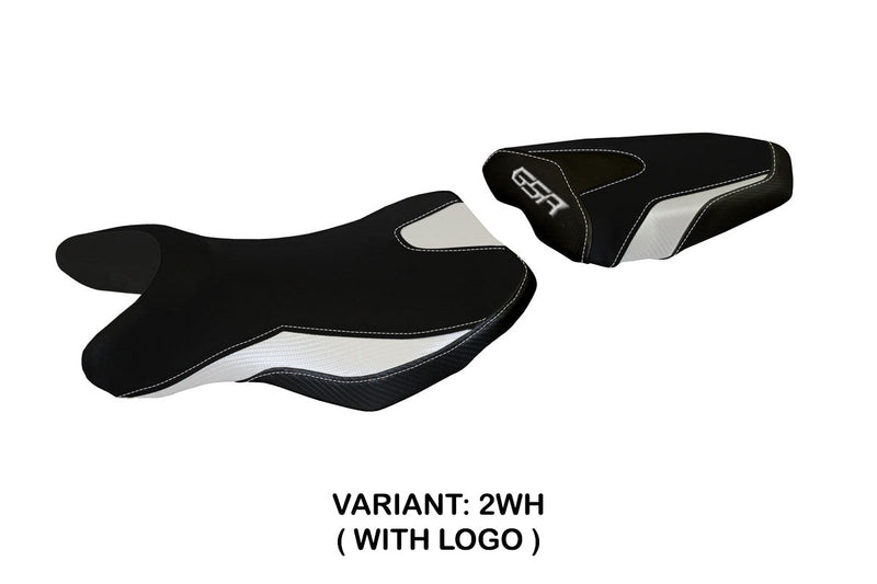 Suzuki GSR 750 2010-2017 Seat Cover Tappezzeria Italia in White and Black