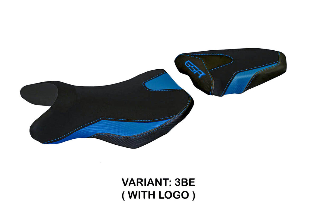 Suzuki GSR 750 2010-2017 Seat Cover Tappezzeria Italia in Blue and Black