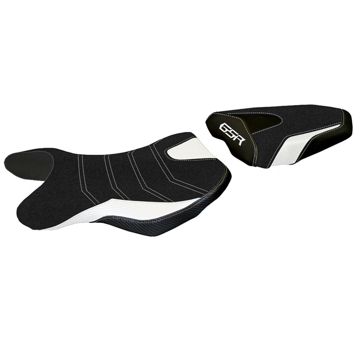 Suzuki GSR 750 2010-2017 Seat Cover Tappezzeria Italia Ultragrip in White