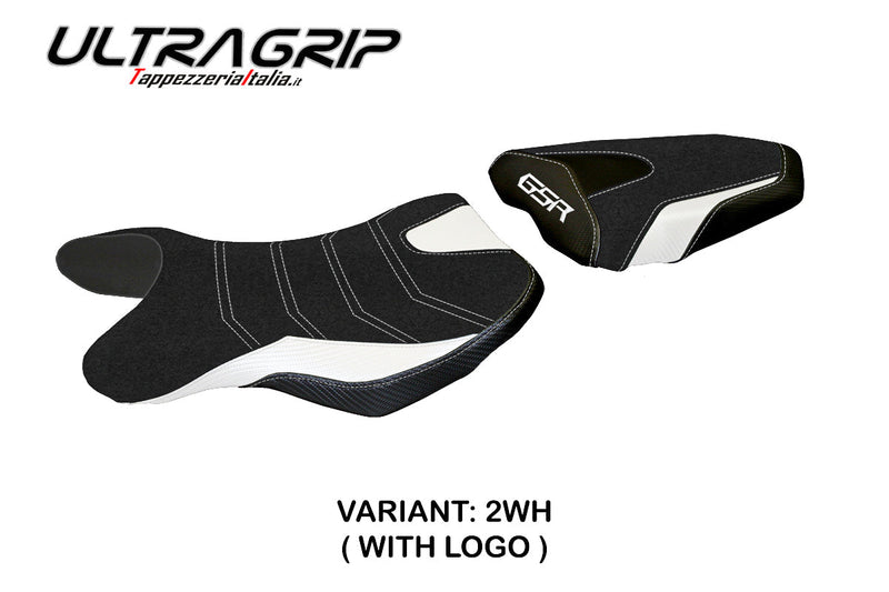 Suzuki GSR 750 2010-2017 Seat Cover Tappezzeria Italia Ultragrip in White