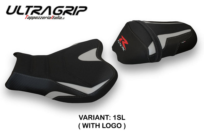 Suzuki GSXR 1000 2009-2016 Seat Cover Tappezzeria Italia Ultragrip in Silver and Black