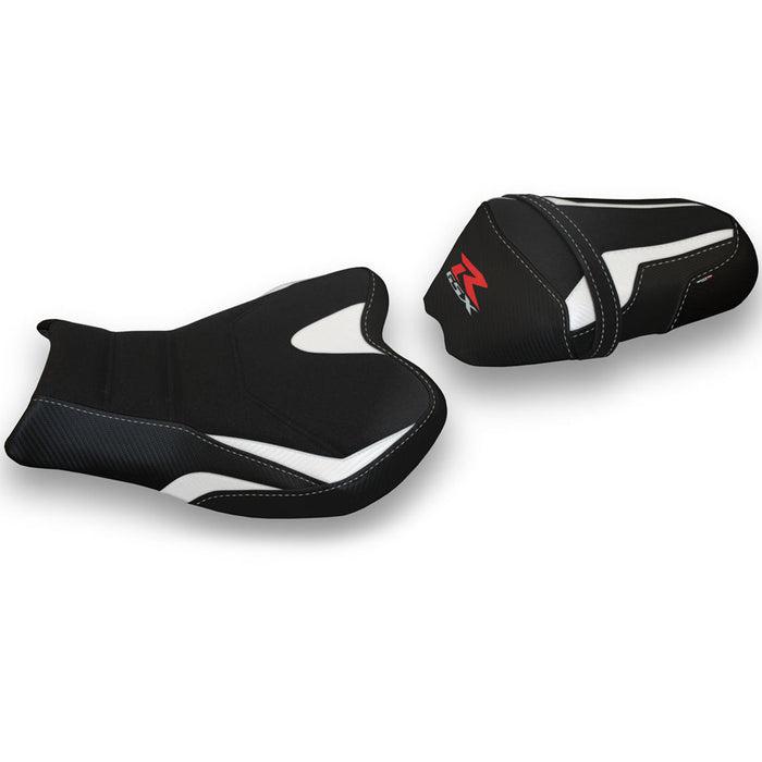 Suzuki GSXR 1000 2009-2016 Seat Cover Tappezzeria Italia Ultragrip in White and Black