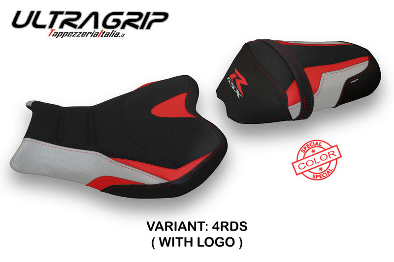 Suzuki GSXR 1000 2009-2016 Seat Cover Tappezzeria Italia Ultragrip in Red and Silver