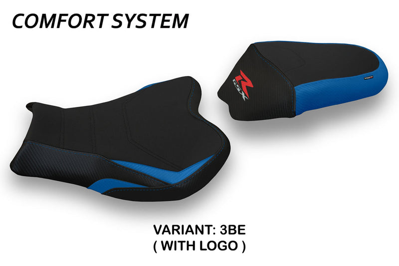 Suzuki GSXR 1000 2009-2016 Seat Cover Tappezzeria Italia Comfort in Blue and Black