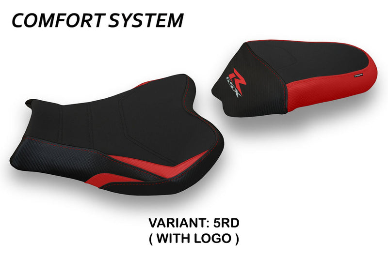 Suzuki GSXR 1000 2009-2016 Seat Cover Tappezzeria Italia Comfort in Red and Black