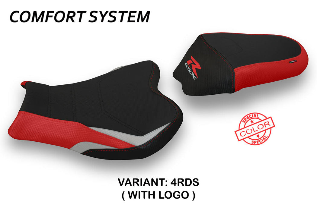Suzuki GSXR 1000 2009-2016 Seat Cover Tappezzeria Italia Comfort in Red and Silver