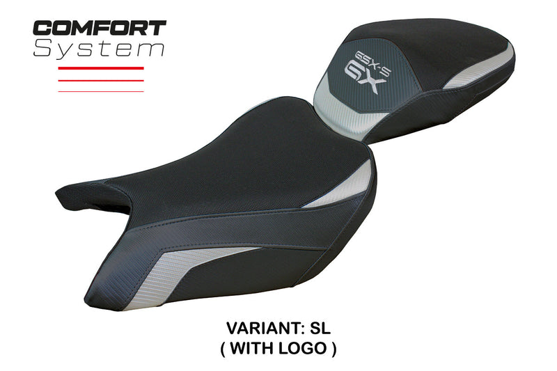 Suzuki GSXS 1000 GX 2024 Seat Cover Tappezzeria Italia Comfort in Silver and Black