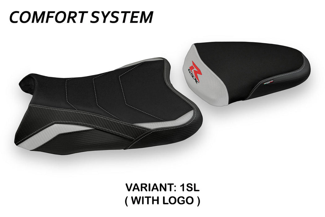 Suzuki GSXR 600 750 2006-2007 Seat Cover Tappezzeria Italia Comfort in Silver and Black