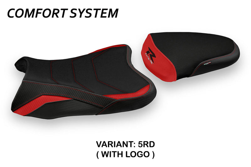 Suzuki GSXR 600 750 2006-2007 Seat Cover Tappezzeria Italia Comfort in Red and Black