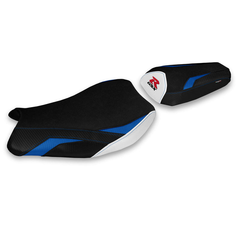 Suzuki GSXR 1000 2017-2024 Seat Cover Tappezzeria Italia Comfort in Blue and White