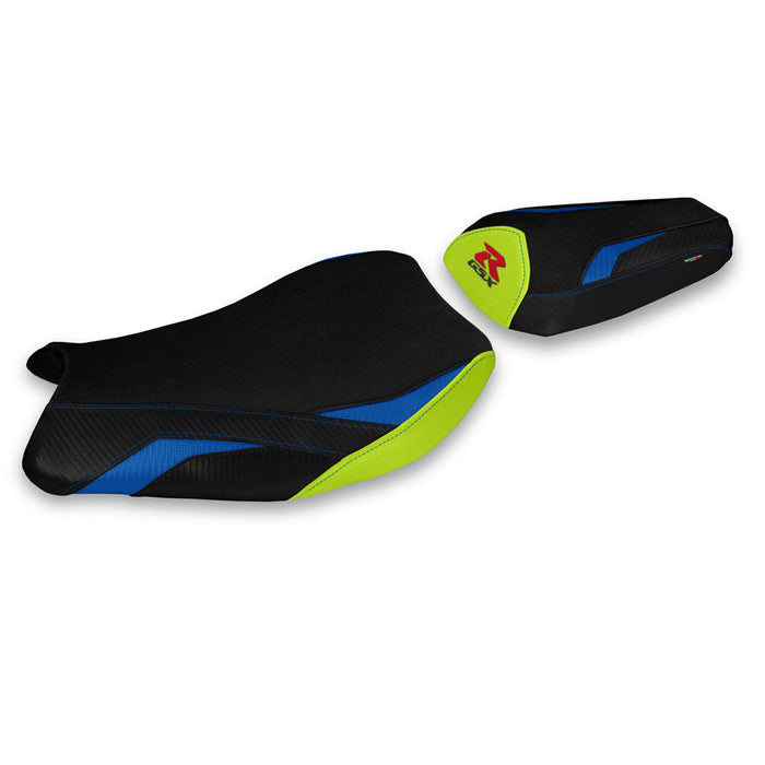 Suzuki GSXR 1000 2017-2024 Seat Cover Tappezzeria Italia Comfort in Blue and Yellow