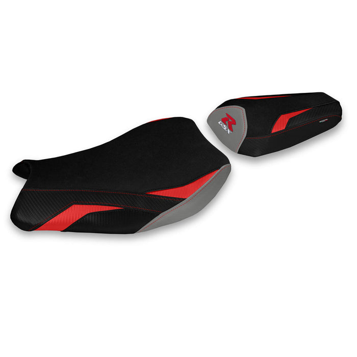 Suzuki GSXR 1000 2017-2024 Seat Cover Tappezzeria Italia Comfort in Red and Grey